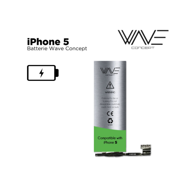 BATTERIE COMPATIBLE IPHONE 5 WAVE CONCEPT SOUS BOITE