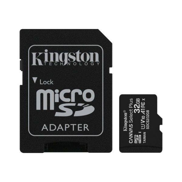 CARTE MEMOIRE KINGSTON MICRO SD HC 32 GIGA CLASS 10 AVEC ADAPTA