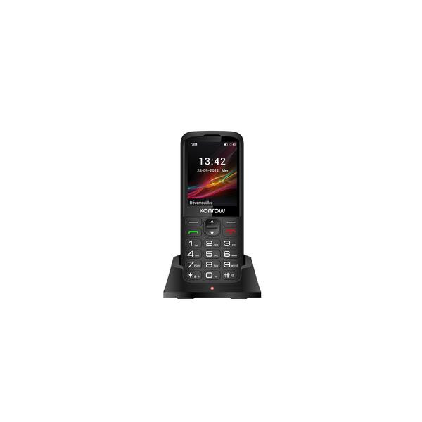 KONROW TELEPHONE SENIOR 280 PLUS 3G NOIR SUPPORT