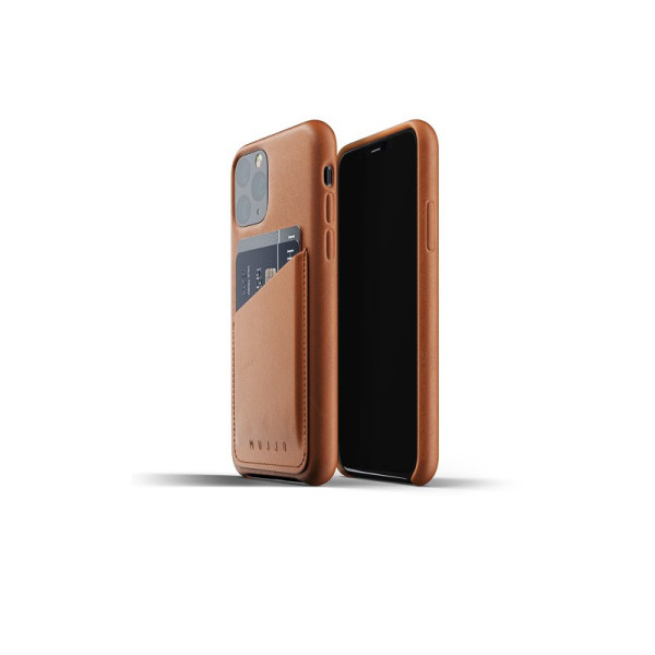 MUJJO COQUE CUIR MARRON PORTE CARTE CREDIT IPHONE 11 PRO