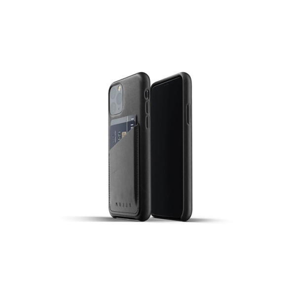 MUJJO COQUE CUIR NOIRE PORTE CARTE CREDIT IPHONE 11 PRO