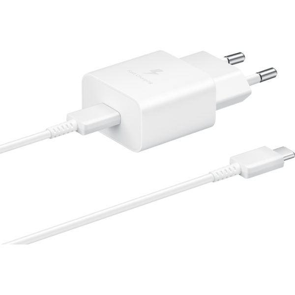 SAMSUNG CHARGEUR ORIGINE TYPE C CABLE C C BLANC 15W