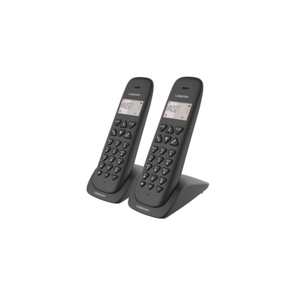 TELEPHONE SANS FIL LOGICOM VEGA 250 2 COMBINES MAINS LIBRES NOIR