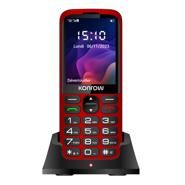 KONROW TELEPHONE SENIOR 280 ROUGE NEXT SUPPORT