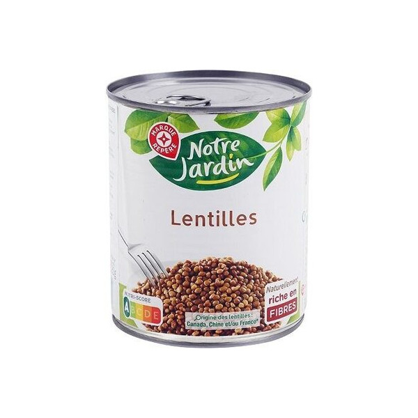 Lentilles Notre Jardin Marque Repère 530 g